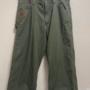 NWT Wrangler Ripstop fabric green pants carpenter pants